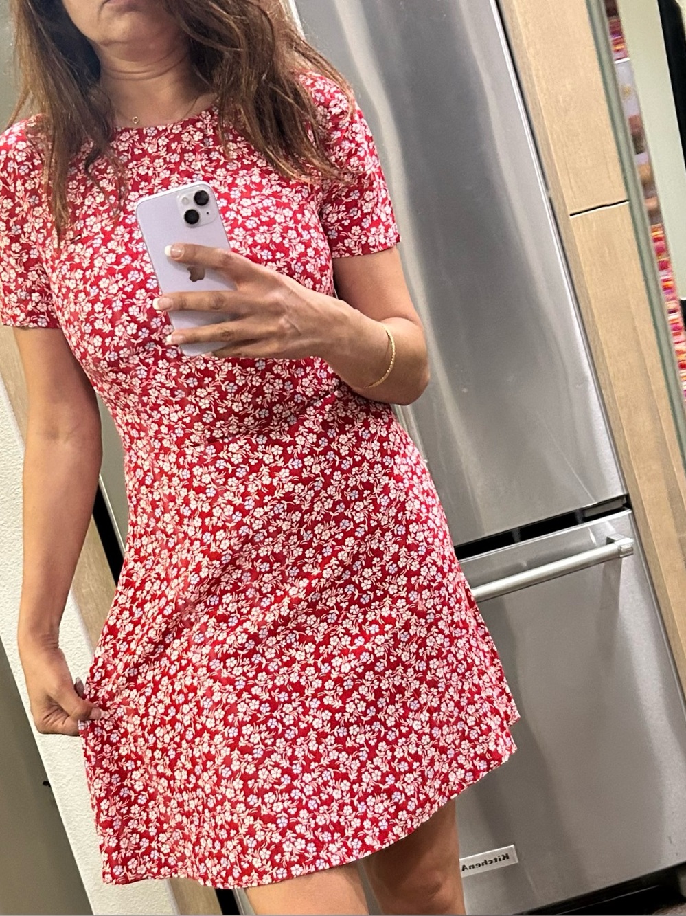 Tommy Hilfiger Red and White Floral Mini Dress